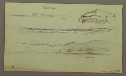 Studies of Figures on Donkeys and Donkeys